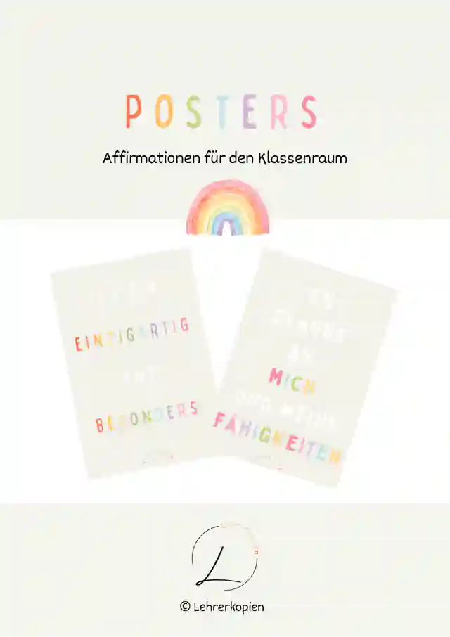 Poster Beige: Affirmation für den Klassenraum
