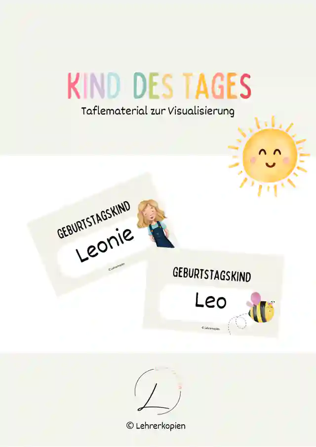 Geburtstagskind: Visualisierung für die Tafel