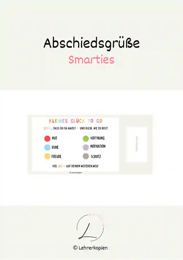 Abschiedsgeschenk: Schokolinsen