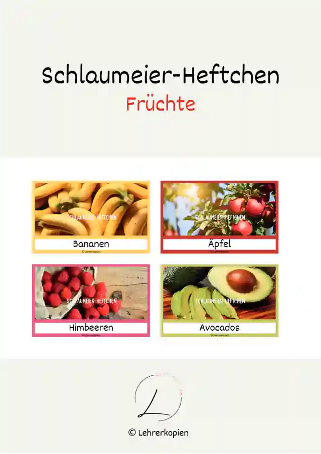 Schlaumeier-Heftchen: Früchte (Lesen auf Satzebene, Silbenschrift)