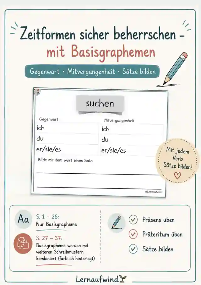 Zeitformen und Sätze üben  – Gegenwart, Mitvergangenheit