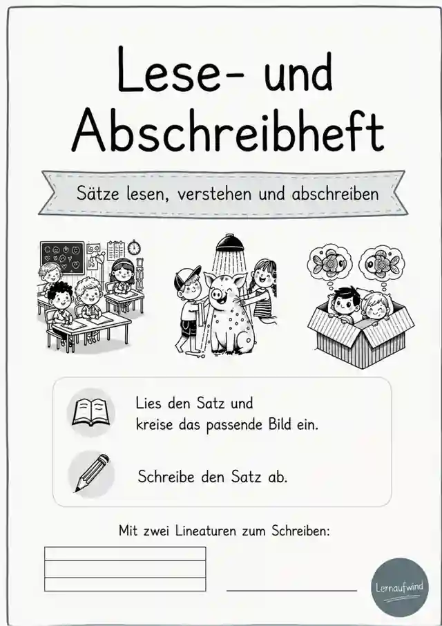 Sätze lesen, verstehen & abschreiben – Basisgrapheme | 2 Lineaturen