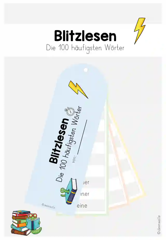 Lesefächer Blitzlesen - die 100 häufigsten Wörter