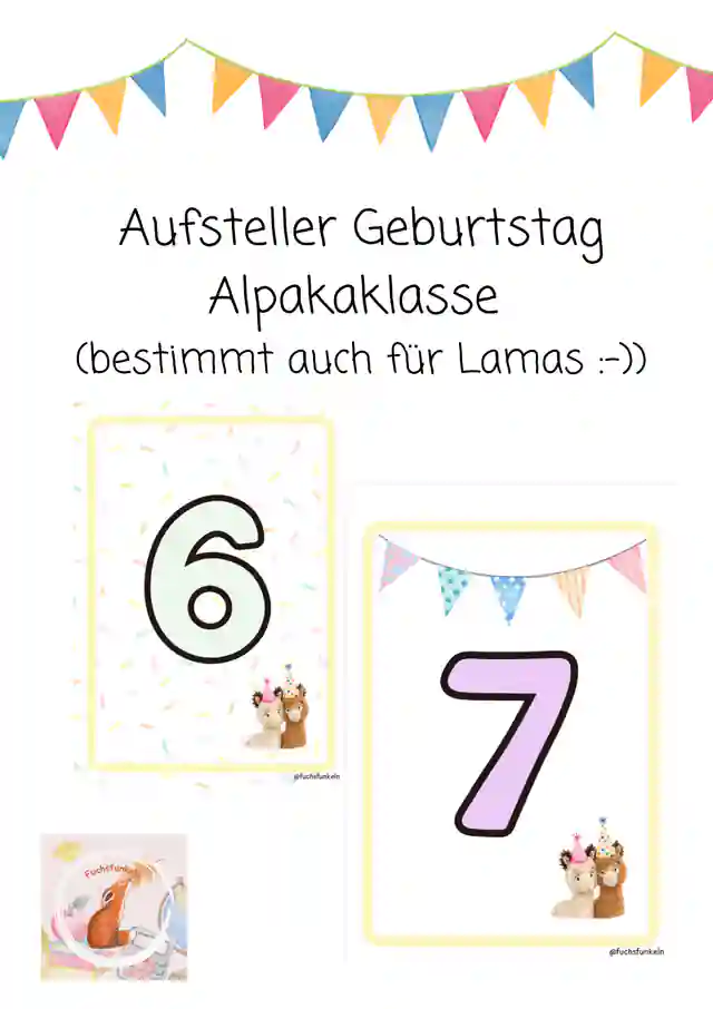 Geburtstagsaufsteller Alpakaklasse