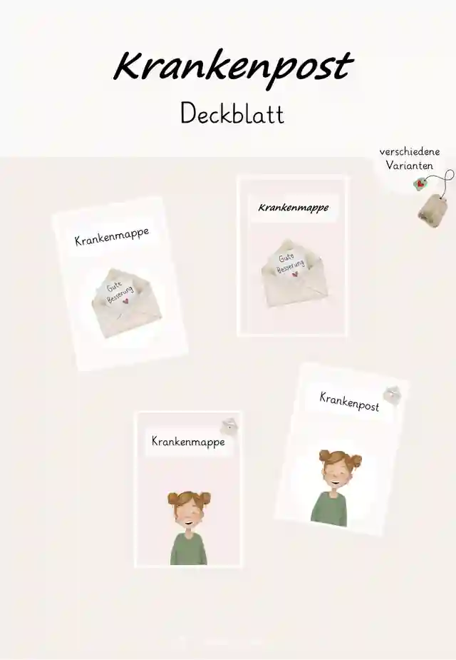Deckblatt für Krankenpost