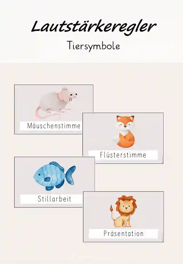 Lautstärkeregler - Tiersymbole
