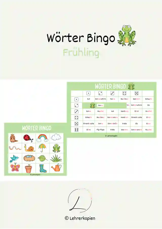 Wörter Bingo: Frühling
