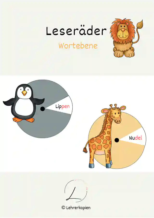 Leseräder- Wortebene (auch in Silbenschrift)