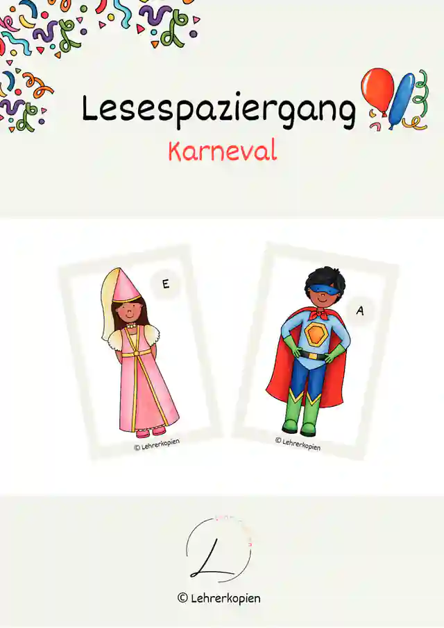 Lesespaziergang: Karneval/Fasching, 2-fach differenziert