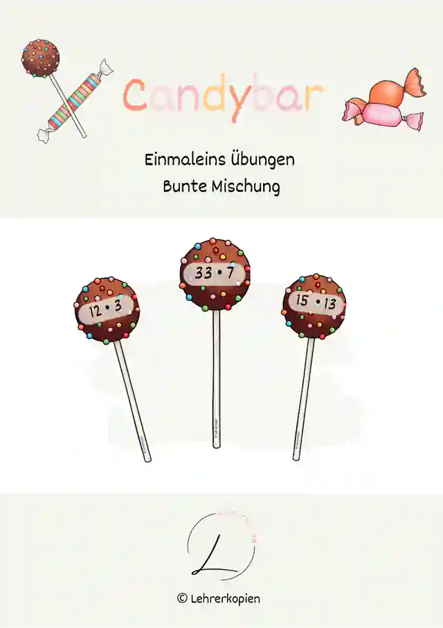 Candybar: Gemischte Tüte Malaufgaben