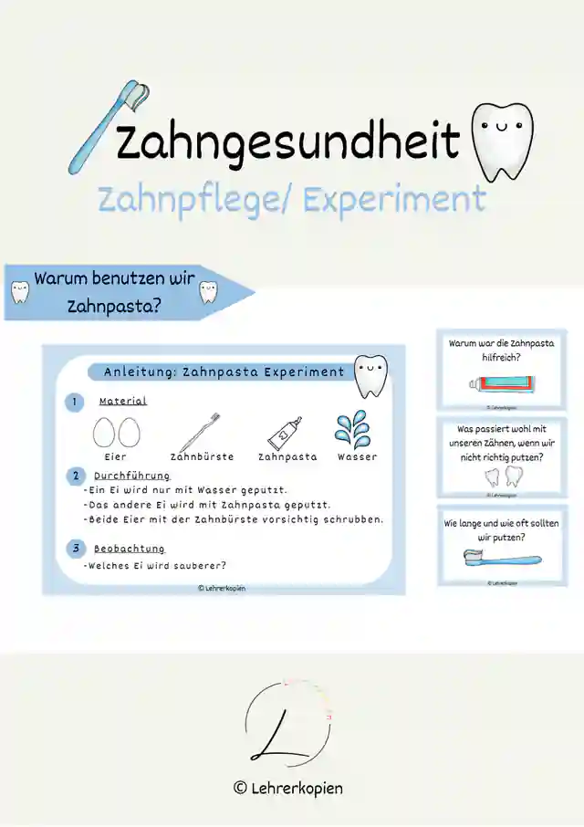 Zahngesundheit: Zahnpflege Experiment