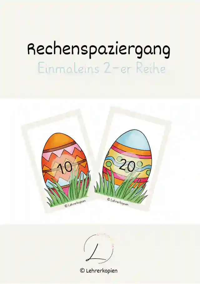 Rechenspaziergang Ostern (2er-Reihe Einmaleins)