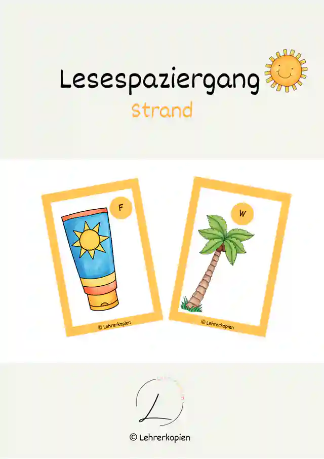 Lesespaziergang: Strand, 3-fach differenziert
