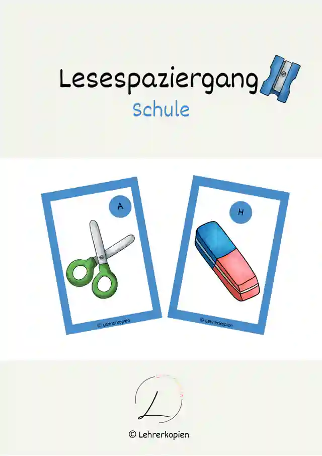Lesespaziergang: Schule, 3-fach differenziert