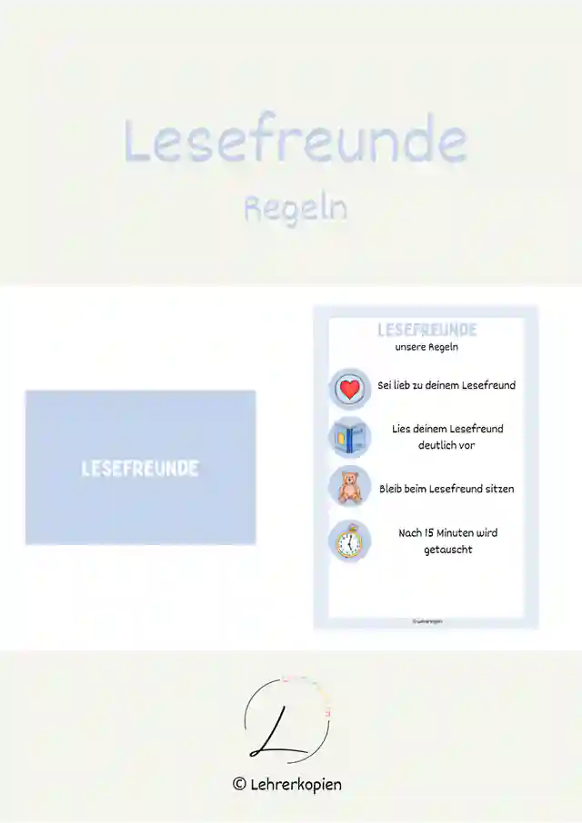 Lesefreund Regelplakat 