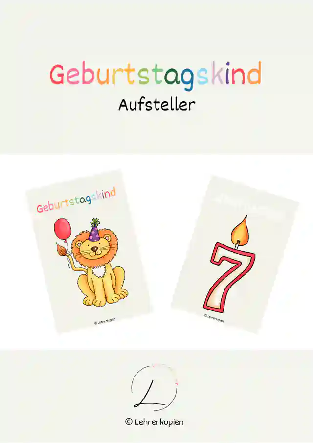 Geburtstagskind Aufsteller