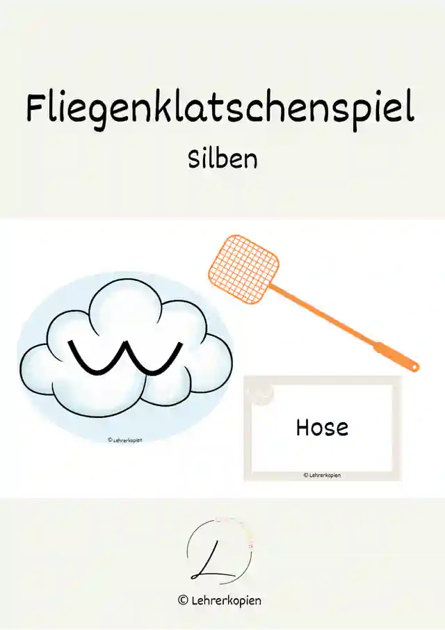 Fliegenklatschenspiel: Silben
