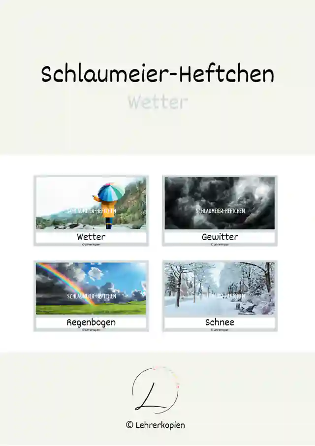 Schlaumeier-Heftchen: Wetter (Lesen auf Satzebene, Silbenschrift)