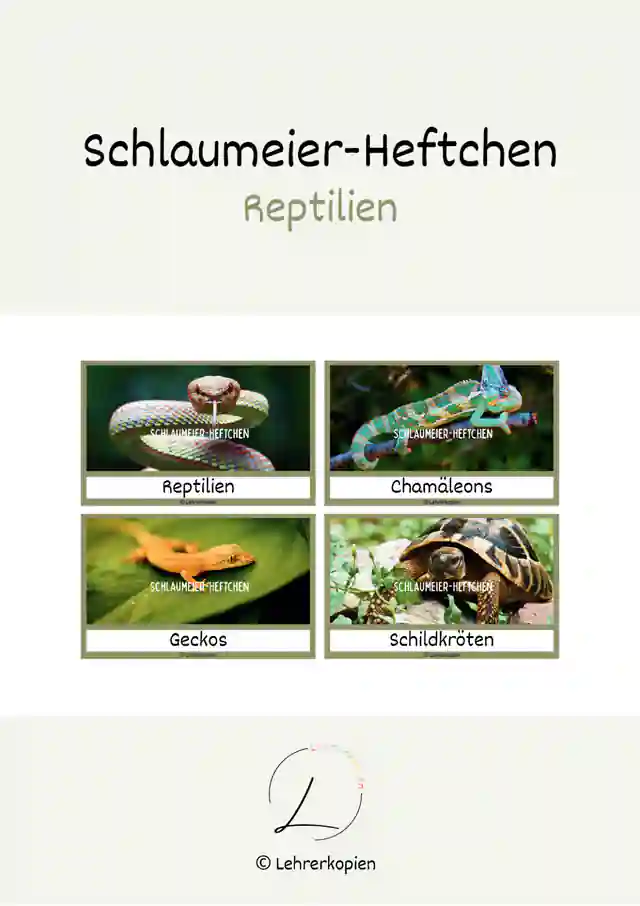 Schlaumeier-Heftchen: Reptilien (Lesen auf Satzebene, Silbenschrift)