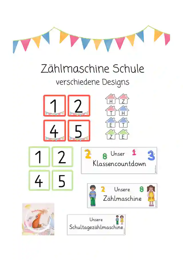 Schultagezählmaschine Grundschule