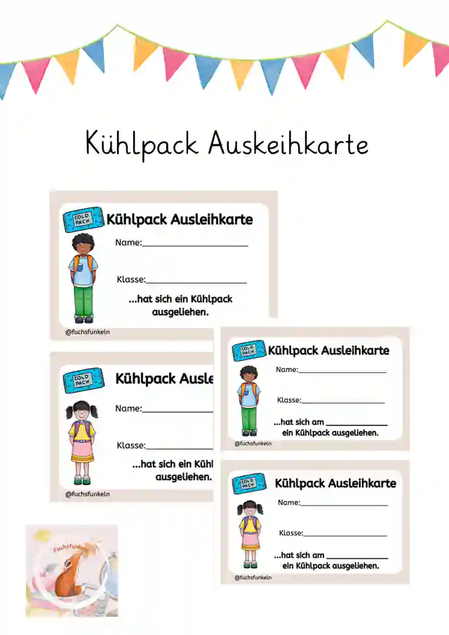 Kühlpack Ausleihkarte