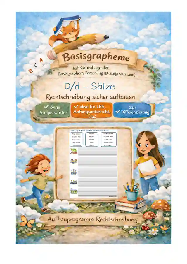D/d - Wörter - Sätze bilden mit Basisgraphemen