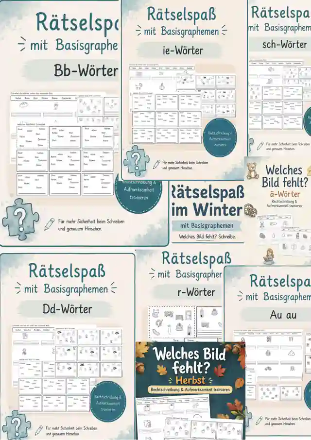 Rätselspaß - Rechtschreibung üben mit Basisgraphemen