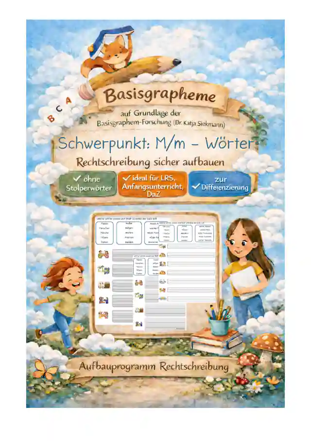 Mm-Wörter Sätze bilden mit Basisgraphemen