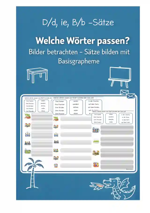 Basisgrapheme Sätze (B/b - ie - D/d) 