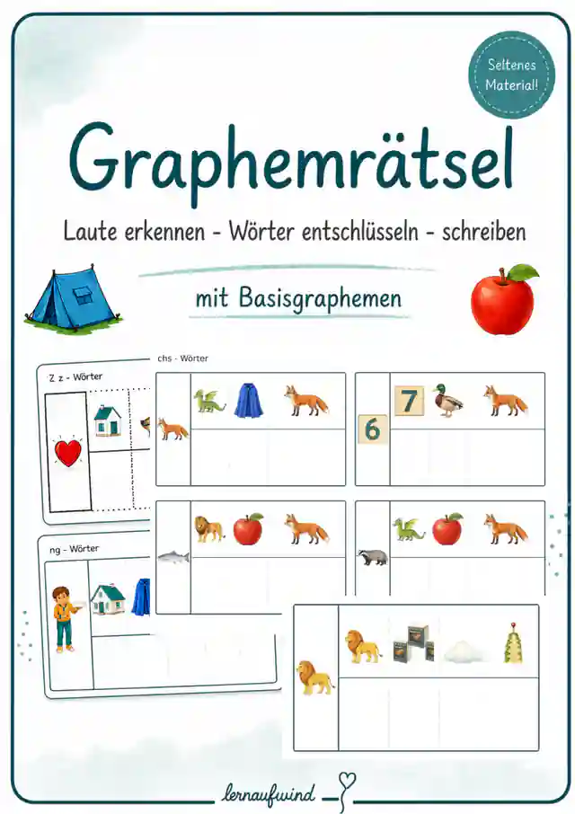 Graphemrätsel – Laute erkennen, Wörter entschlüsseln & schreiben
