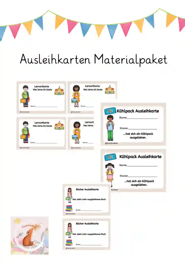 Ausleihkarten Materialpaket
