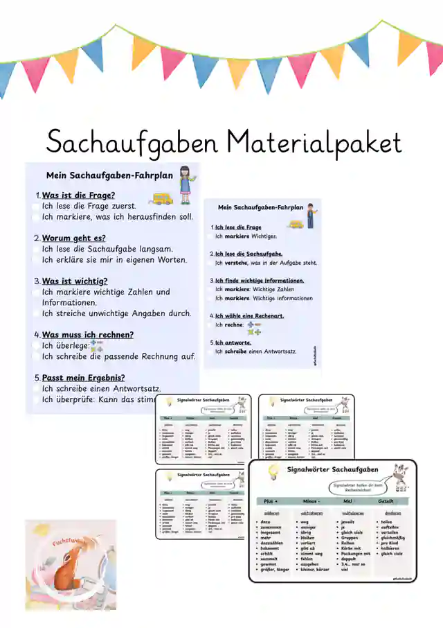 Materialpaket Sachaufgaben