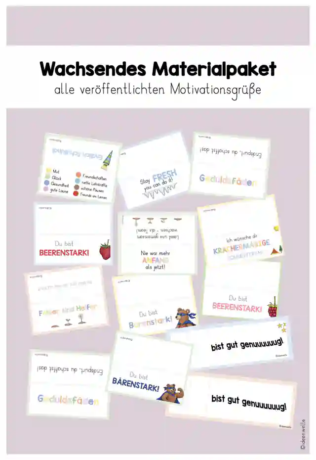 wachsendes Materialpaket - Motivationsgrüße