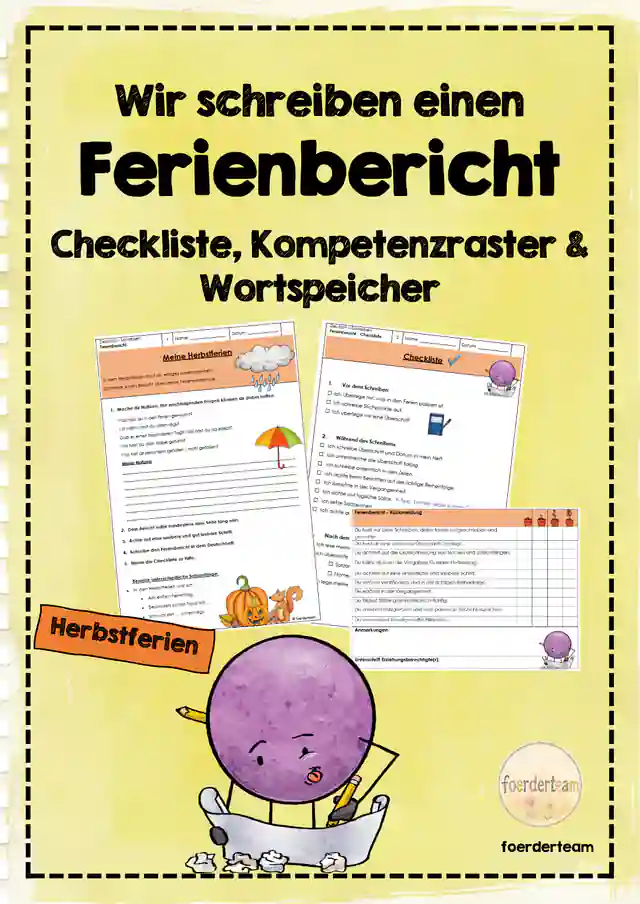 Meine Herbstferien - Ferienbericht schreiben