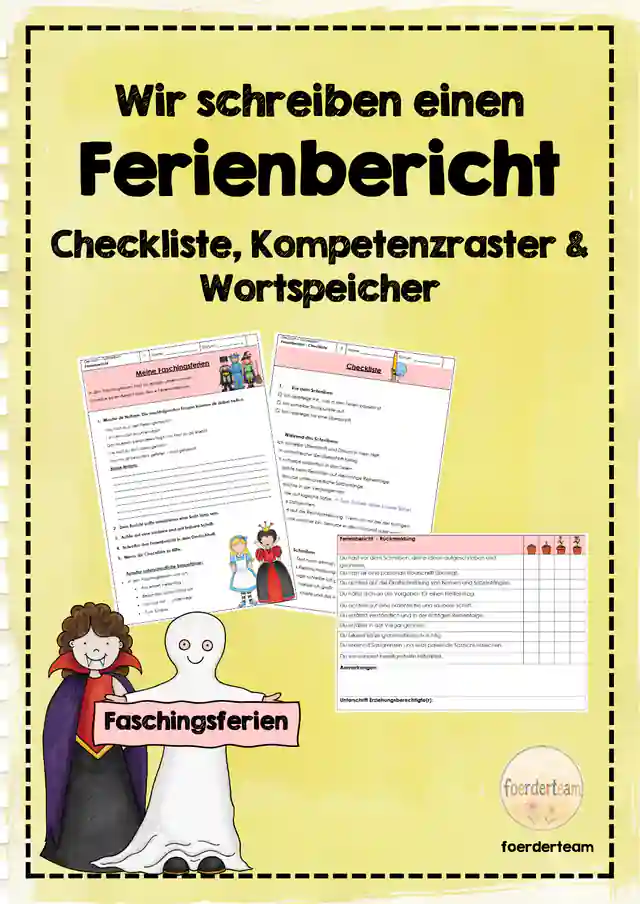 Meine Faschingsferien - Ferienbericht schreiben