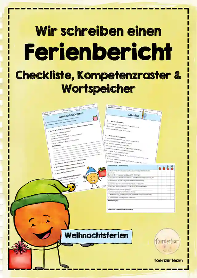 Meine Weihnachtsferien - Ferienbericht schreiben