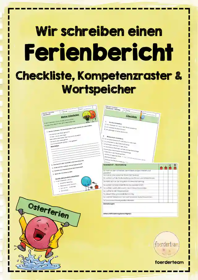 Meine Osterferien - Ferienbericht schreiben