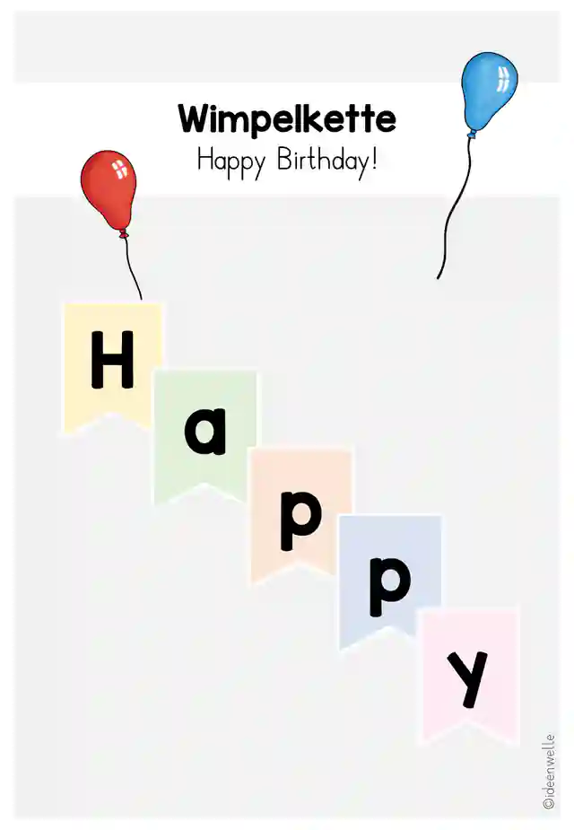 Wimpelkette - Happy Birthday!