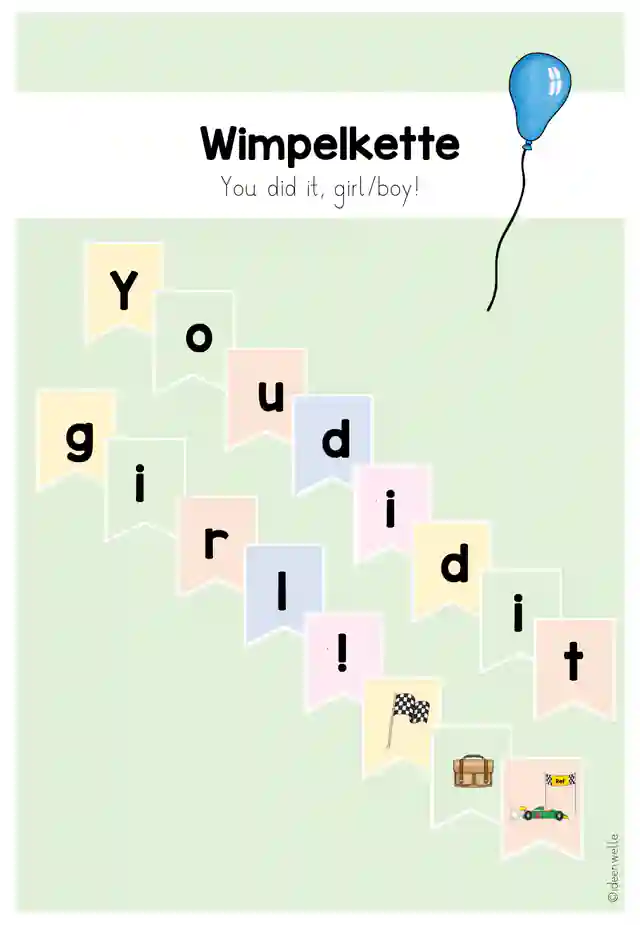 Wimpelkette - You did it, girl/boy!