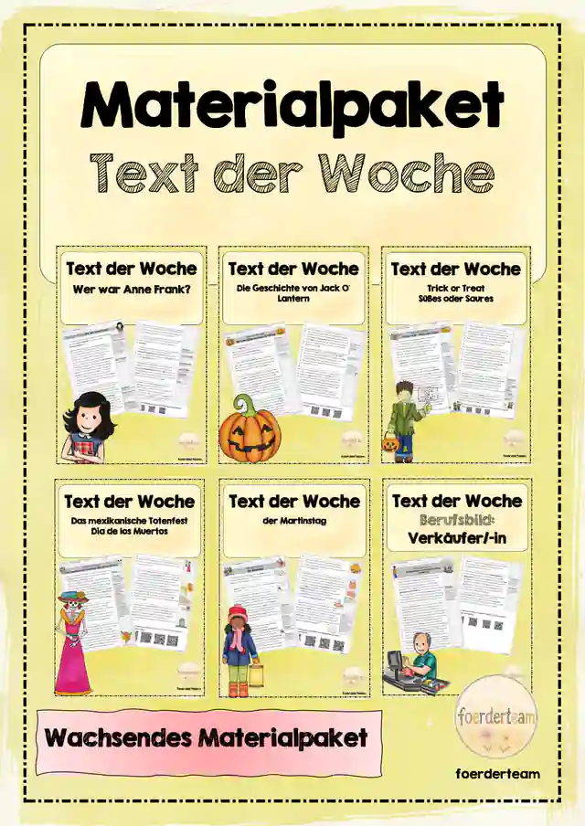 Text der Woche - Lesen, Sprache und Schreiben abwechslungsreich üben