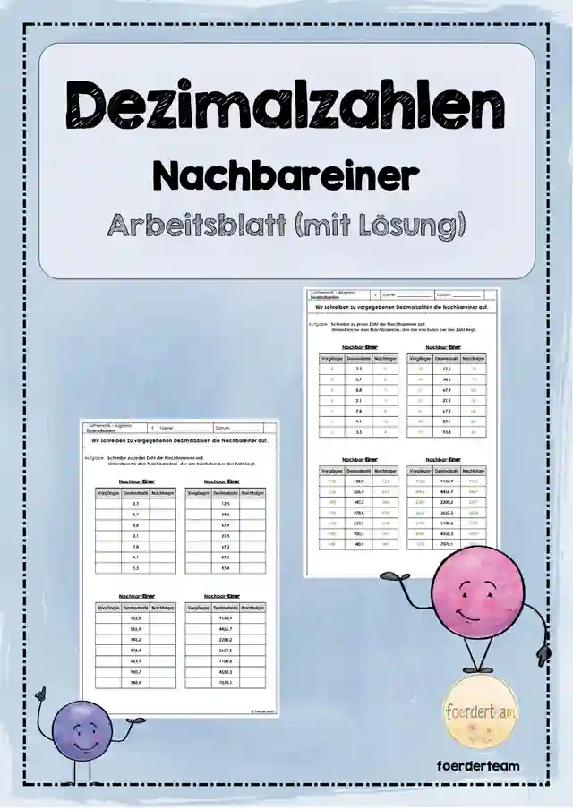 Nachbareiner bei Dezimalzahlen bestimmen