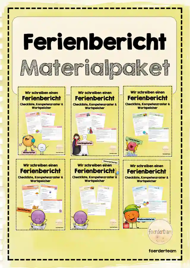 Materialpaket Ferienberichte