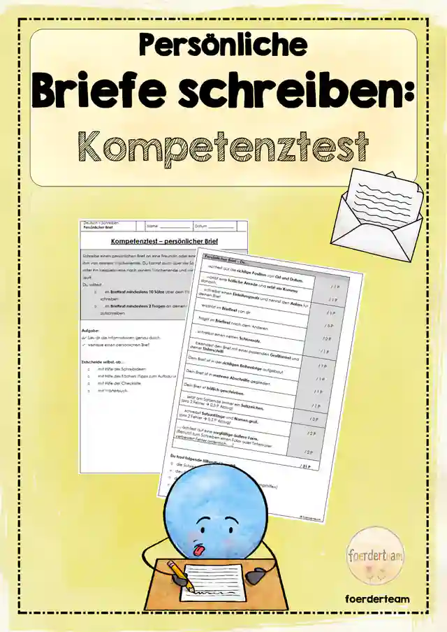 Kompetenztest – Persönlicher Brief