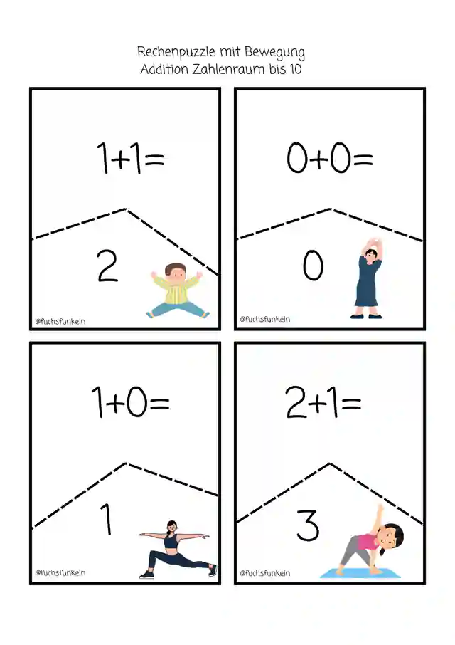 Bewegungspuzzle Addition