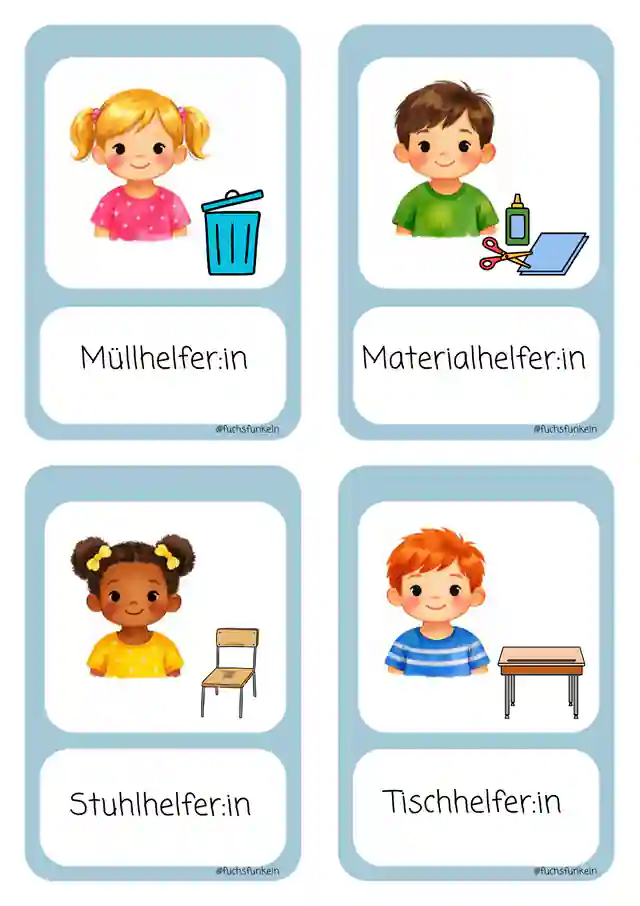 Helferkarten - Klassendienste