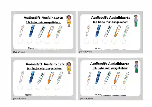 Ausleihkarte Audiostifte