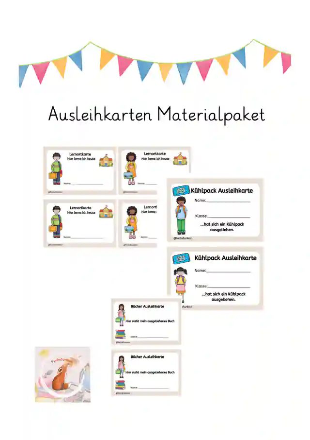 Ausleihkarten wachsendes Materialpaket