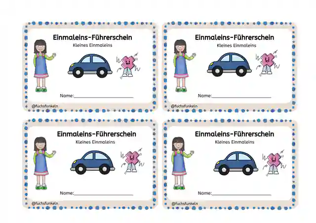 Einmaleins- Führerschein