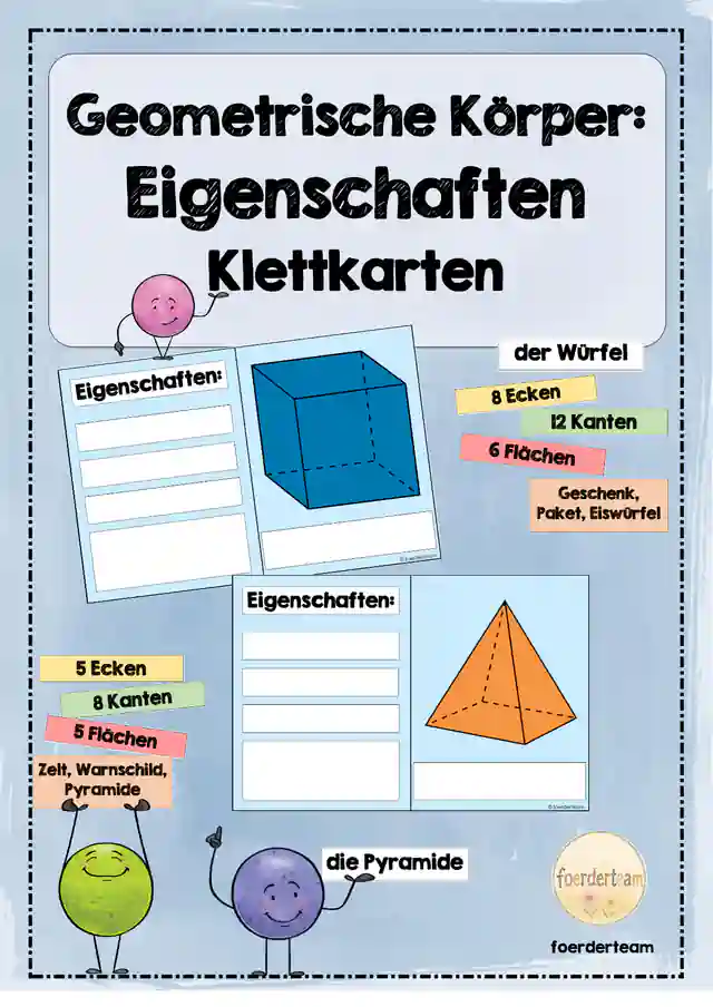 Klettkarten – Geometrische Körper und ihre Eigenschaften