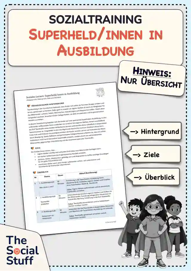 Soziales Lernen: Sozialtraining "Superheld/innen in Ausbildung" - Hintergrund, Ziele & Überblick über die Einheiten
